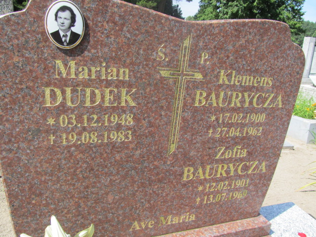 Krystian Baurycza 1953 Trzebiel 0894 - Grobonet - Wyszukiwarka osób pochowanych